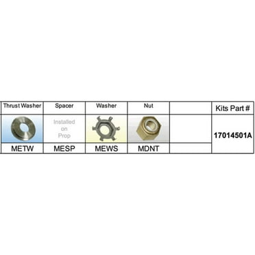 Solas 17014501A MD-PKT-1 Propeller Kit for Mercury 40-140 HP
