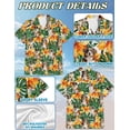 thumbnail image 5 of Netecom St.Bernard Hawaiian Shirt for Men, Tropical Style, Button Down Summer Beach Short Sleeve, S-5XL, 5 of 6