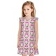 thumbnail image 1 of Fotbe Cute puppy Vestido de Dormir para Niñas de 3 a 10 Años, Mangas Cortas, Estilo Princesa, Pijama Camisón con Mangas Voladas-Large, 1 of 6