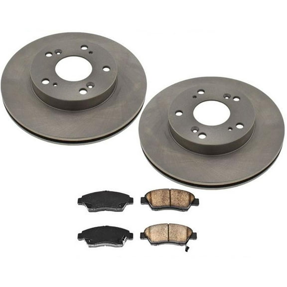 Front Brake Rotors & Ceramic Pads for Honda Civic Hybrid 1.3L 2006-2011