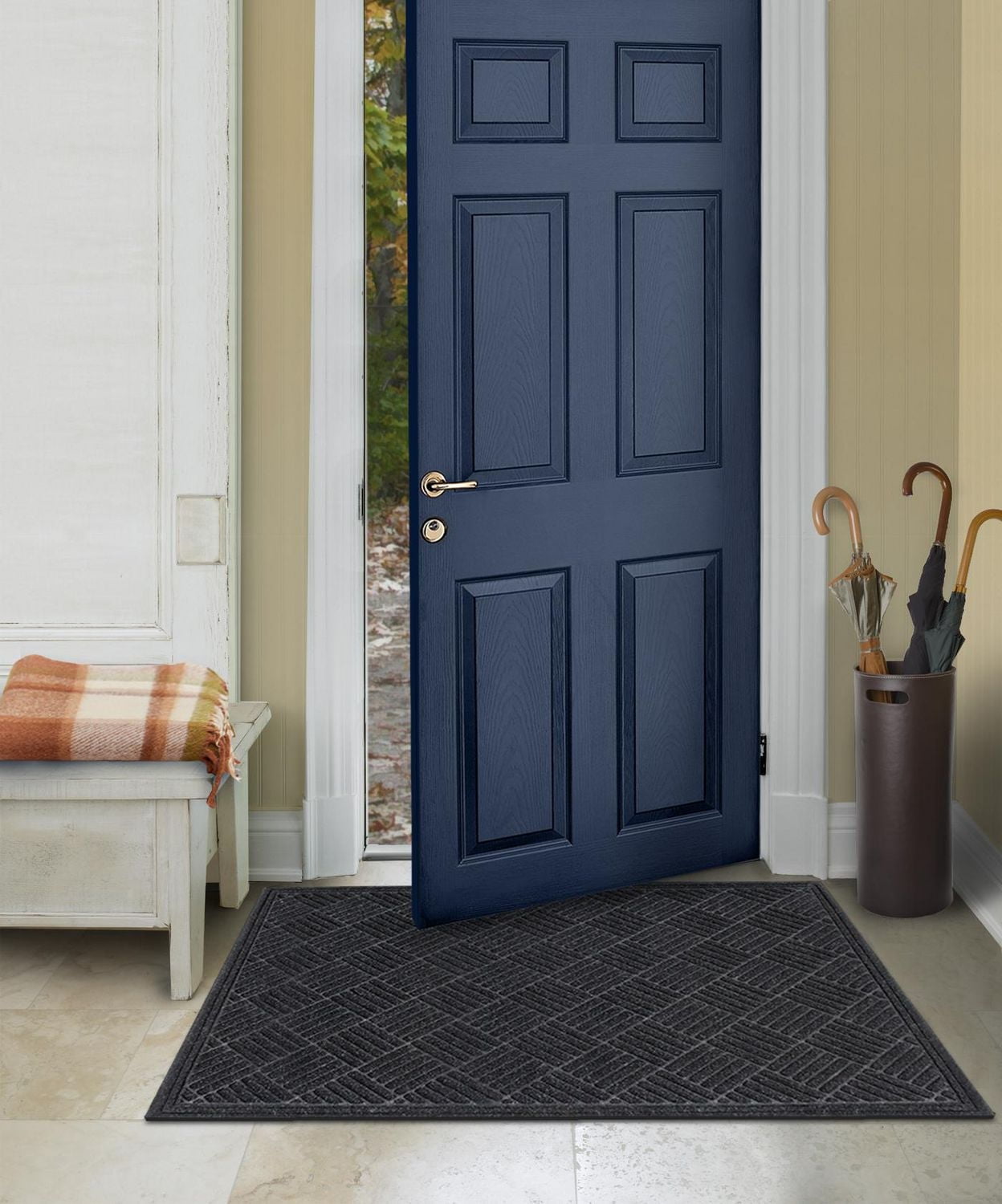 3' x 4' Contours Doormat, Charcoal