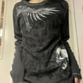 thumbnail image 2 of Aunavey Women Teen Girls Fairy Grunge Top Y2k Long Sleeve Baggy Sweatshirt Graphic Tee Vintage Streetwear T-Shirt, 2 of 3
