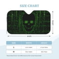 thumbnail image 2 of Kdxio Numbers Skull Print Windshield Sun Shade, Foldable Sun Blocker for Car,Truck,SUV Automotive Interior Sun Protection,Reflective Shade for Front Windshield(Medium), 2 of 6