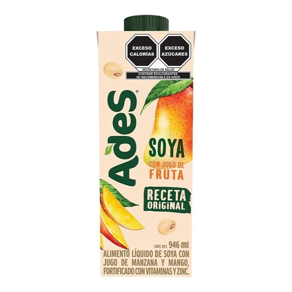 Alimento líquido de soya Ades sabor mango 946 ml