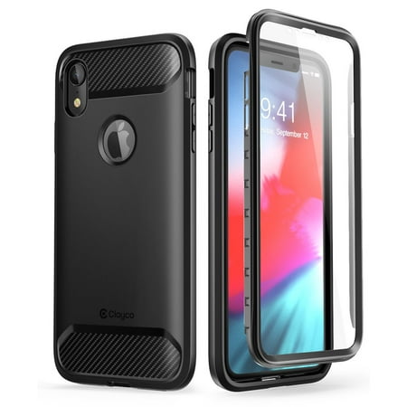 For Apple iPhone XR Case, Clayco [Xenon Series] Full-body Rugged Case with Built-in Screen Protector Compatible with Apple iPhone 6.1 inch 2018