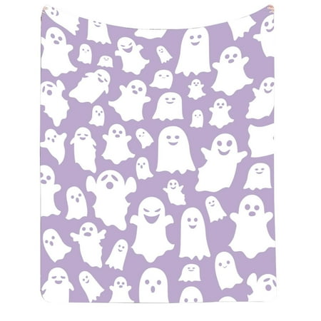 

SuChun Kitchen Decor And Accessories Halloween Pumpkin GhostSkull Bat BlackCat Printed Flannel Cover Blanket（150*130 Cm/59*51 In） Multi-color