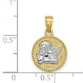 thumbnail image 4 of Finest Gold 14K Yellow & Rhodium with Angel Pendant, 4 of 4