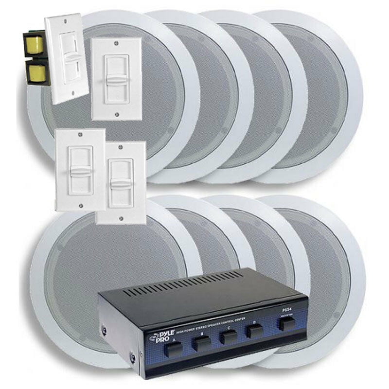 Pyle KTHSP85 4 InCeiling Home Speaker System w/4 Volume Control Knobs