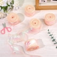 thumbnail image 4 of 50 Yards 1.5 Inch Pink Iridescent Sheer Organza Fishtail Ribbon Shimmer Mesh Chiffon Laser Sparkly Yarn Transparent Fabric Ribbons Bulk, 4 of 9