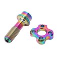 thumbnail image 4 of Kit de junta de tornillo de desviador delantero de bicicleta RISK, accesorio de tornillo de desviador de bicicleta plegable de aleación de titanio hueco, colorido, 4 of 10