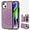Purple, variant on Design for iPhone 14 Plus Case with Tempered Glass Screen Protector Credit Card Holder Slot, PU Leather Wallet Phone Cases Kickstand Protective Cover for iPhone14plus iP14 Women 6.7" Rose gold
