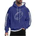 thumbnail image 1 of Styesk Chemises Hommes Mode Décontractée à Capuche Imprimé avec Poche Chandail Manches Longues Chandail en Molleton, 1 of 4