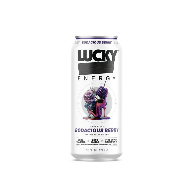 Lucky Energy Sugar Free Energy Drinks 16 fl oz Cans Son 8 Pack