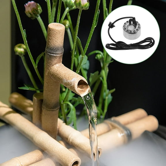 GOOHOCHY Mist Maker For Halloween Usb Mini Fog Machine With Led Lights And Splash Guard For Fish Tanks Vases And Rockery Decoration Silver