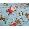 thumbnail image 4 of oneOone Polyester Lycra Baby Blue Fabric Cartoon Animal|Candy Stick & Santa Christmas Quilting Supplies Print Sewing Fabric By The Yard 56 Inch Wide, 4 of 4