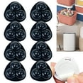 thumbnail image 2 of WHEANG Furniture Protection 8Pcs Stainless Paste Wheel for Furniture Upgrade 360 Self Adhesive Caster Wheels Rotation Sticky Pulley for Trash Can Storage Box Furniture A Black, 2 of 8