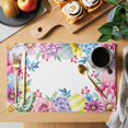 thumbnail image 2 of Easter Flowers Placemats Set of 4, Eggs Spring Colorful Tulips Daisy Berries Placemats for Dining Table, Place Mats for Kitchen Tabletop, Waterproof Wipeable Dining Table Mats Set, 2 of 9