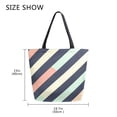 thumbnail image 5 of FORMRS Womens Canvas Tote Bag with Zipper Inner Pocket Shoulder Handbag, Isometric Green, 5 of 7