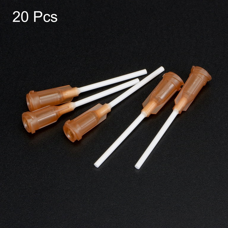 20Pcs 25G Dispensing Needles, 1 PTFE Needle Tips with Flexible Needle Red  