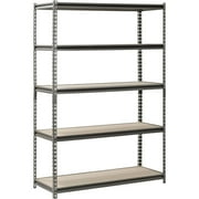 (2 pack) Muscle Rack 48W x 18D x 72H 5-Shelf Steel Freestanding Shelves, Silver
