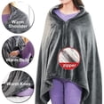 thumbnail image 2 of Electric Heated Shawl Blanket Battery Powered USB Cordless Wrap for Women, Electric Heating Pad Flannel Cape, 2 of 4