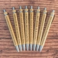 thumbnail image 1 of 2026 Eco-Friendly Bamboo Ballpoint Pens, 7-Pack Natural Wood Barrel Writing Set, Smooth Black Ink for Sustainable Office Use, Biodegradable School Supplies - Light Yellow, 1 of 9