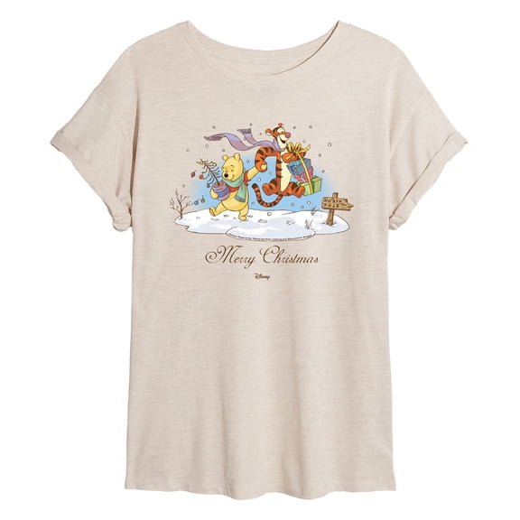 Winnie the Pooh - Merry Christmas Tigger and Pooh Relaxed Fit T-Shirt