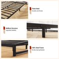 thumbnail image 4 of Tamaño completo - size negra low marco de cama: 6 - pulgada heavy - duty metal, arch design, strong bearing, under - cama almacenamiento, fácil montaje - no box spring, 4 of 7