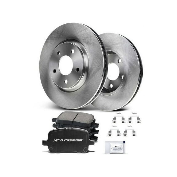 Front Brake Pad and Rotor Kit 6 - Compatible with 2004 - 2012 Chevy Malibu 2005 2006 2007 2008 2009 2010 2011