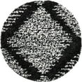 thumbnail image 3 of Unique Loom Serenity Shag Collection Area Rug - Walcott (3' 3" Round Black and White), 3 of 9