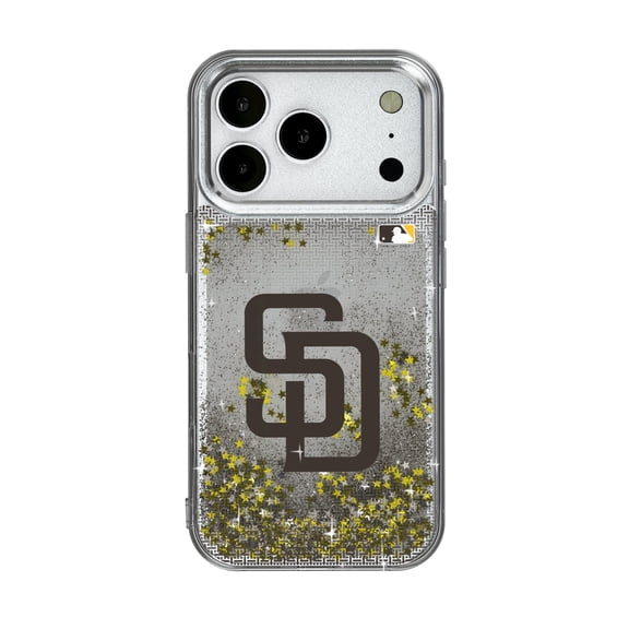 San Diego Padres Linen Logo iPhone Glitter Case