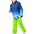 thumbnail image 2 of Toddler Snowsuit Kids Children's Ski Suit Windproof Waterproof Warm Thermal Insulated Winter Snow Jacket Pants Set Lightweight Comfortable Outdoor Snowboarding Clothing for Boys Girls 4-16 Years, 2 of 4
