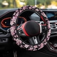 thumbnail image 4 of Uorisanigo Cherry 15 Inch Car Steering Wheel Cover for Winter Stylish Car Wheel Cover for Women Easy to Install Car Steering Wheel Protector for SUV Vehicle Sedan Car Decor Gift for Birthday, 4 of 8