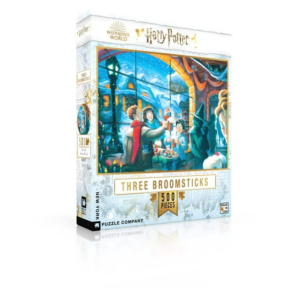 New York Puzzle Company Three Broomsticks 500 Piece Jigsaw Puzzle