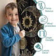 thumbnail image 3 of Blackout Kids Curtains,Black Gothic Sun Moon Pattern Childrens Insulated Curtains Set Of 2,Bedroom Essentials,Toddler Room Decor 52x63in(132x160cm), 3 of 5