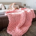 thumbnail image 6 of KQPOINW Arm Knitting Yarn for Coarse Woven Blanket DIY, Soft Super Cotton Washable Tube for Knitting Pet Bed Chair Sofa Yoga Mat Rug (Pink 0.55lbs), 6 of 6