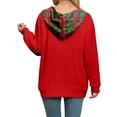 thumbnail image 5 of Women's Fashion Casual Christmas Print Pullover Long-Sleeve Sweatshirt with JESUS Design for Holiday Season and Comfortable Wear,Red,XL, 5 of 5