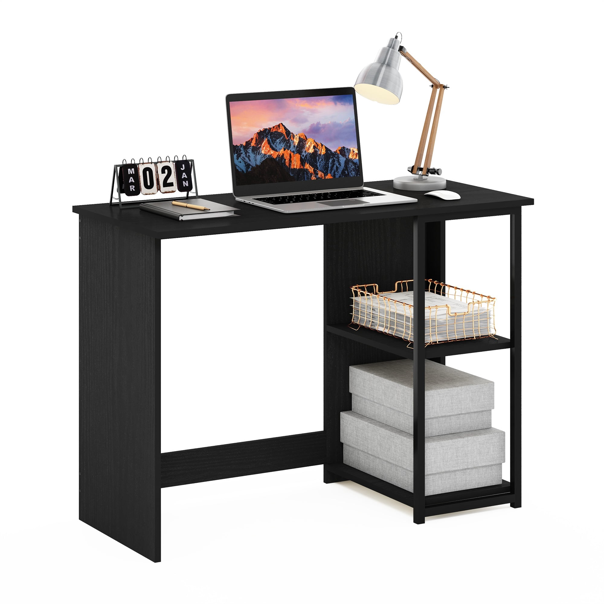 Furinno Camnus Modern Living Computer Desk 40 inch, Americano/Black