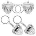 thumbnail image 4 of Here's a refined and engaging product description for your **4pcs Disco Heart Shaped Keychain Charm**:\n\n \n\n✨ **Disco Heart Keychain Charms 4pcs Set**, 4 of 5