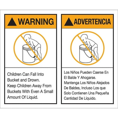 UPC: 0848109018157 | Tape Logic Labels  Warning Advertencia  Label Set 5  x 6  Multiple 500/Roll DL1284