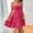 Rose Red, variant on ZEHJUHAN Women's Solid Color Spaghetti Strap Ruffle Hem Mini Dress - Flowy Beach Sundress For Summer Blue,S