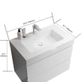 thumbnail image 3 of Yesurprise Single Topmount Bathroom Vanity Basin, 30 x 18 Washing Vanity, Integrated Solid Basin Washbasin Without Drainage Pipes Faucets Single Bowl Washing Sink, 3 of 6