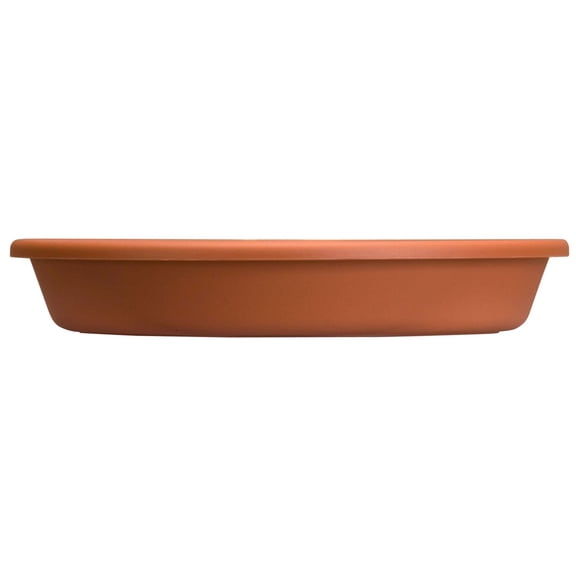 HC Companies Classic Plastic Saucer for 12 Inch Flower Pot, Clay