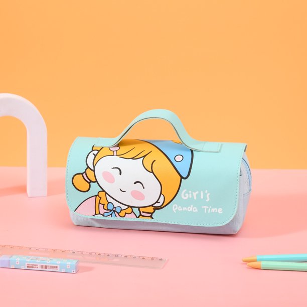 Estuche para lápices Unicornio Kawaii Papelería Estuche para bolígrafos Trousse Scolaire Astuccio Estuche para lápices de gran capacidad Estuche Lapices Estuche para lápices hola suerte unisex