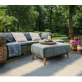 thumbnail image 2 of SAFAVIEH Courtyard Alexa Striped Indoor/Outdoor Area Rug, Beige/Blue, 6'7" x 9'6", 2 of 6