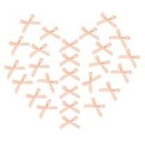 HONMEET Miniature Bows 40Pcs Pink Cloth for Diy Crafts and Accessories