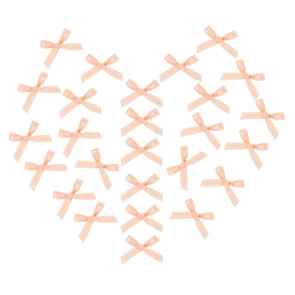 HONMEET Miniature Bows 40Pcs Pink Cloth for Diy Crafts and Accessories