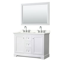 Wyndham Collection Wcv232348d-Qtz-Us3m46 Avery 48" Free Standing Double Basin Vanity Set -