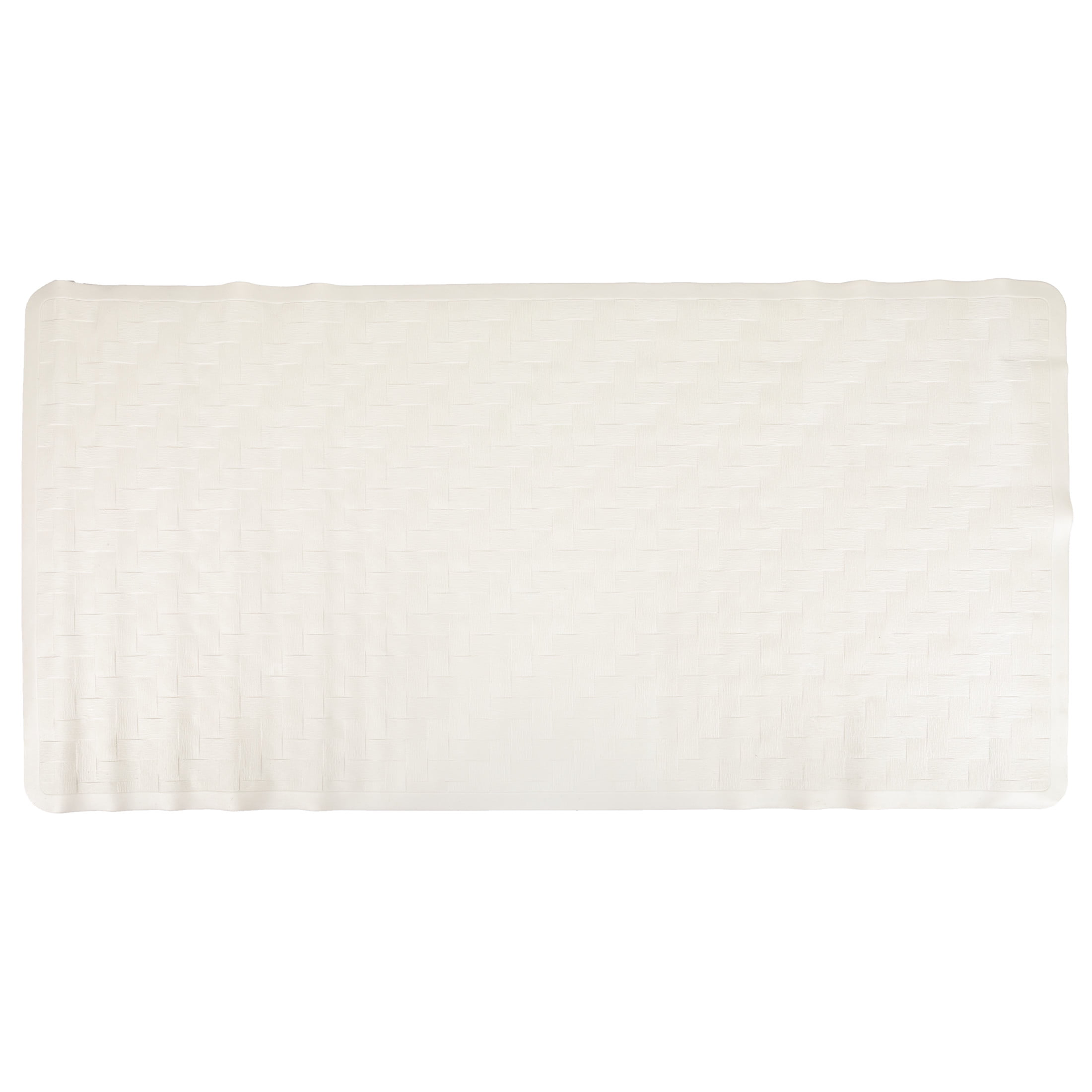 Mainstays 18" x 36" Rubber Bathtub Mat with Suction Cups, White