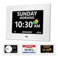 thumbnail image 1 of Reloj digital MRCHYDZ de 7 pulgadas con 12 alarmas de día y fecha, color blanco, 1 of 8